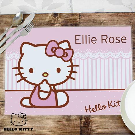 Personalised Hello Kitty Bow Laminated Placemat Extra Image 1